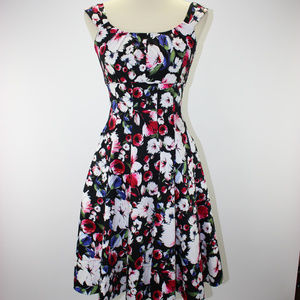 White House Black Market Floral Fit n Flare Dress